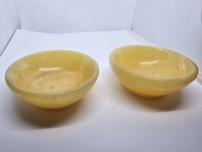 honey calcite bowl