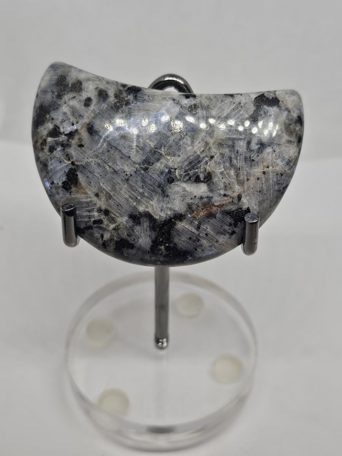 small larvikite rainbow moon