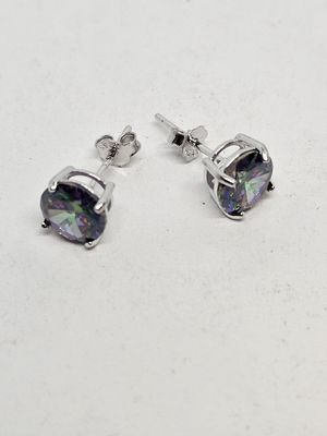 rainbow tourmaline earrings