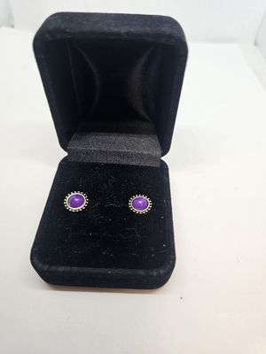 purple stone earrings