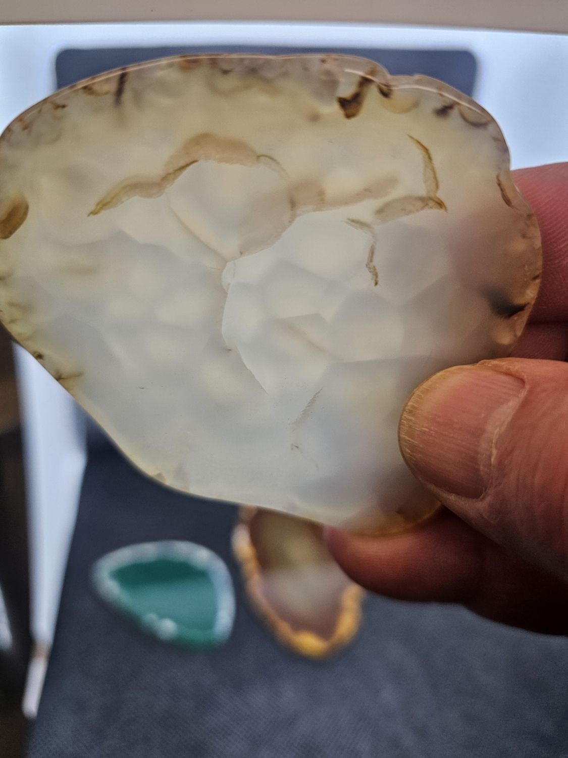 iris agate slices
