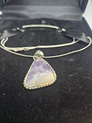 tiffany stone set in silver pendant