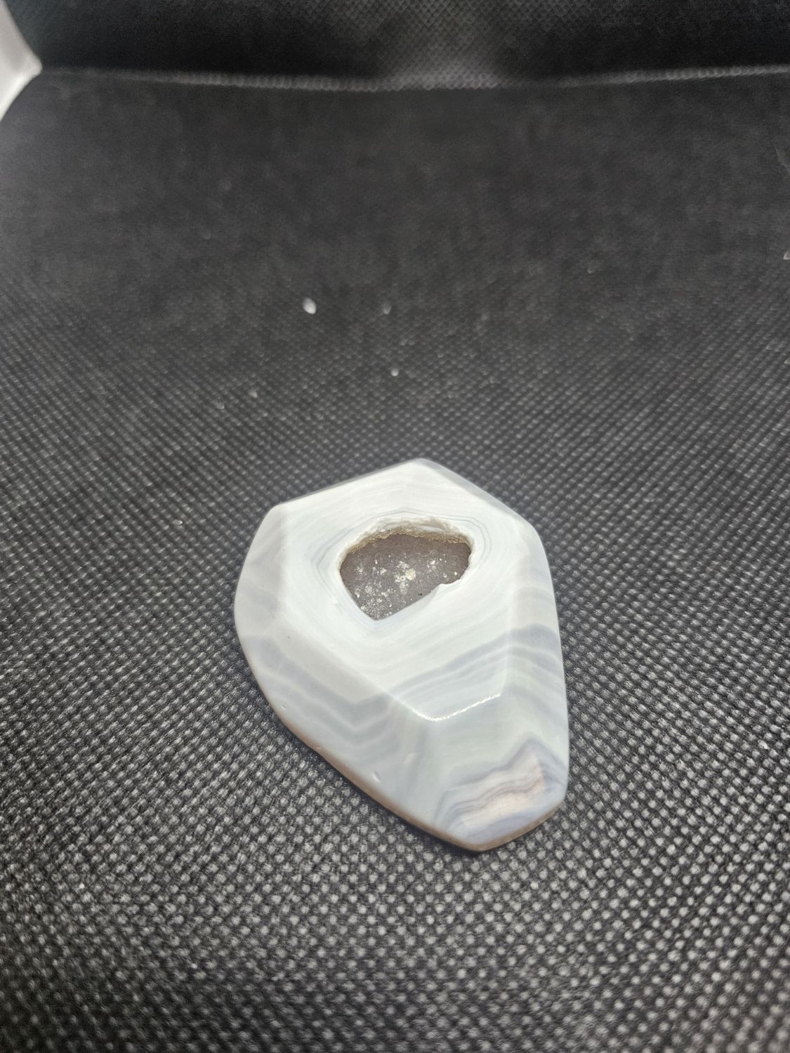 blue lace agate drusy quarts pocket