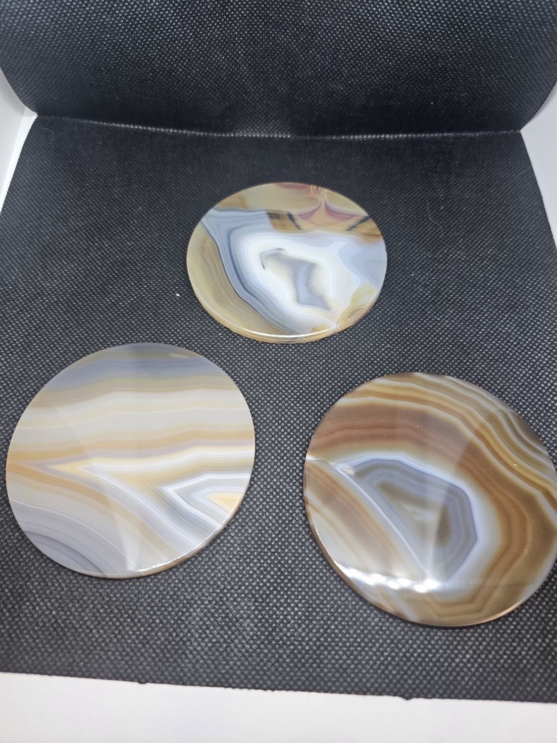 agate round slab polished 80mm