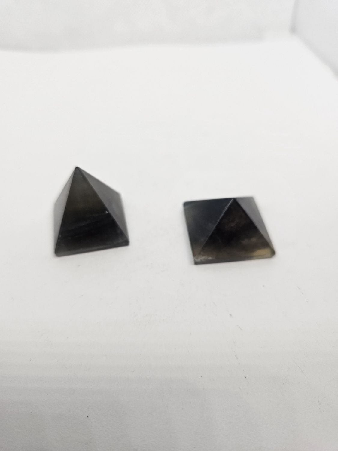 smokey calcite pyramid
