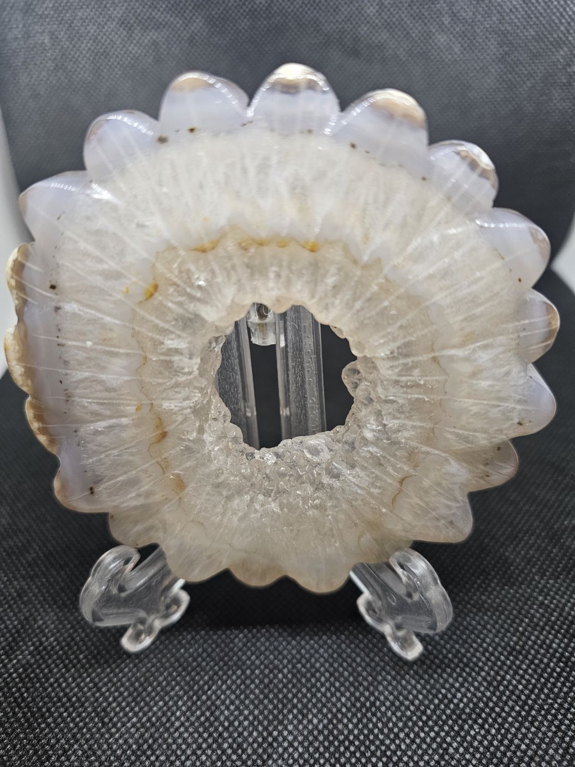 drusy agate sunflower 100mm