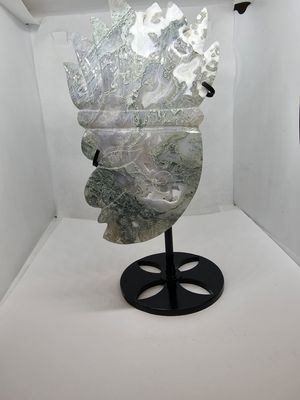 green moss agate Indian head
