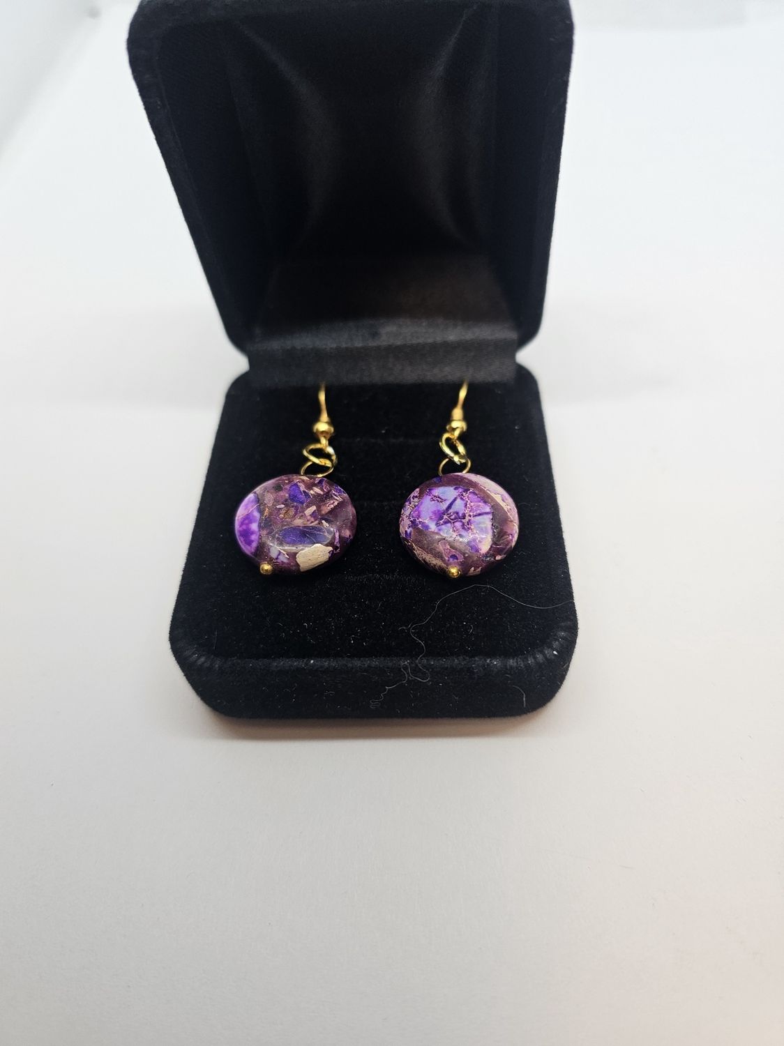 purple opal earrings