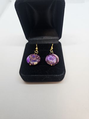 purple opal earrings