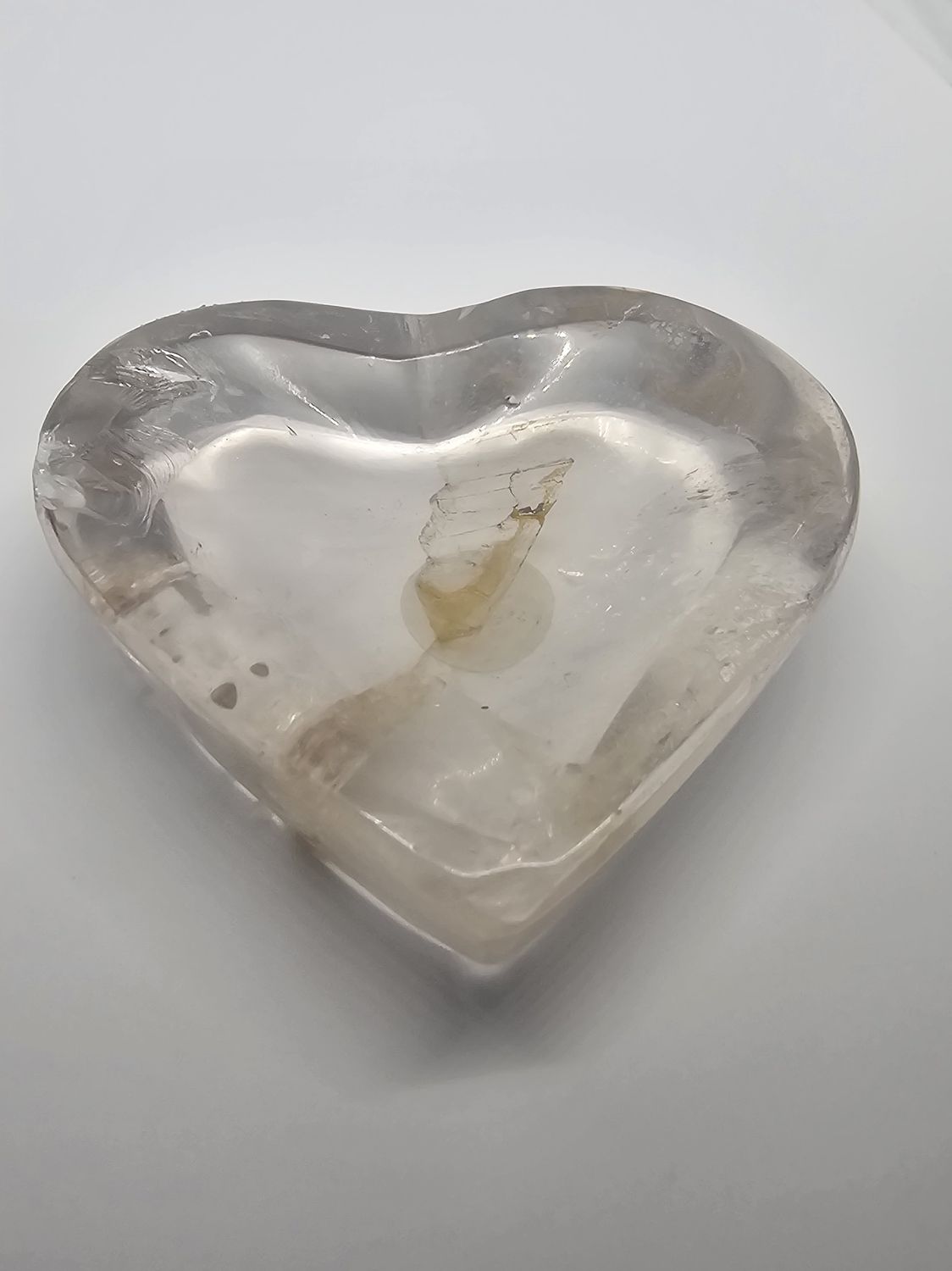 clear quartz heart bowl