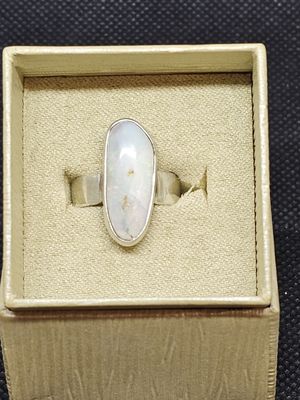 Australian opal silver ring
