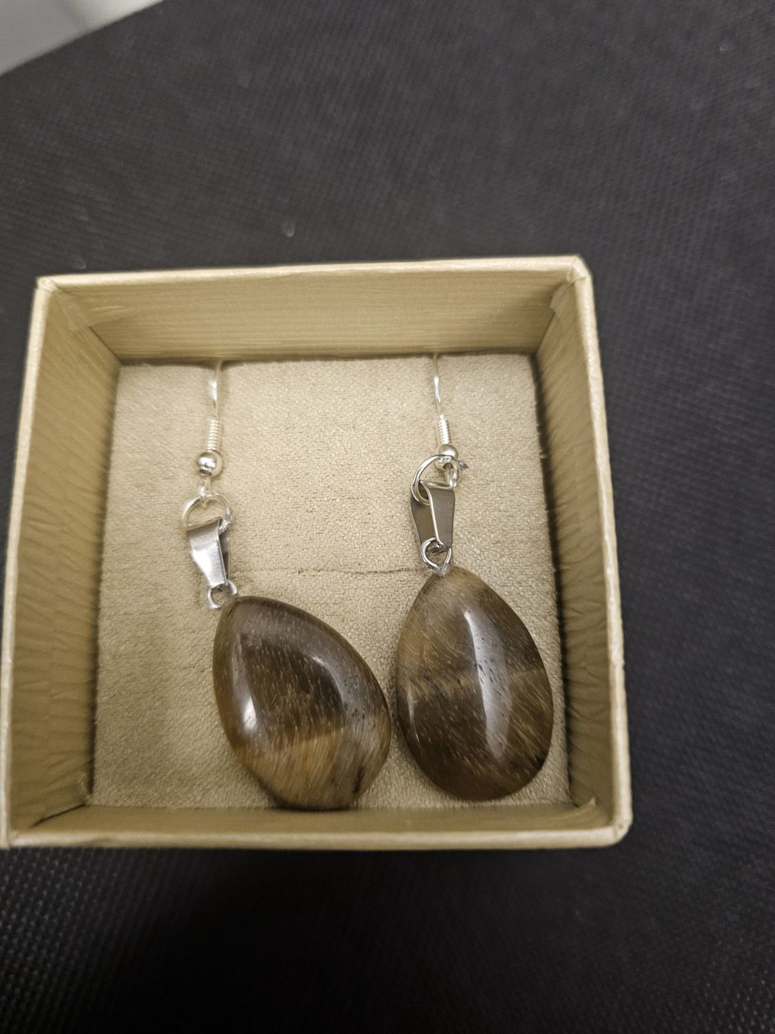 tigers eye earrings