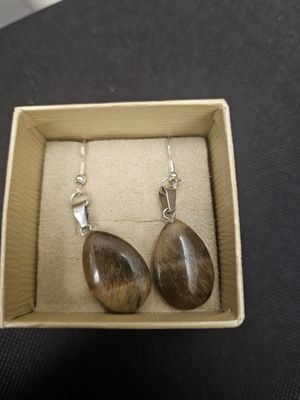 tigers eye earrings