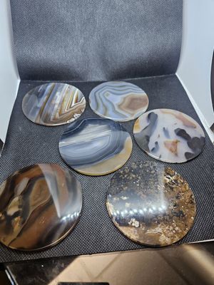 80mm round agate slice
