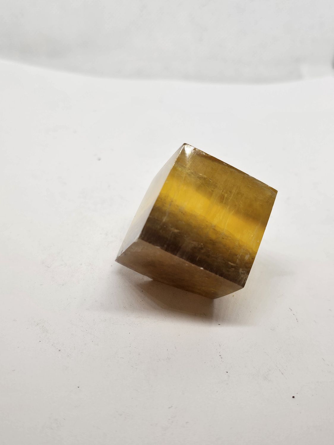 medium yellow fluorite cube