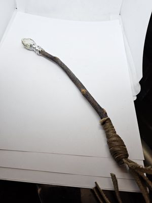 green jasper in quartz wand