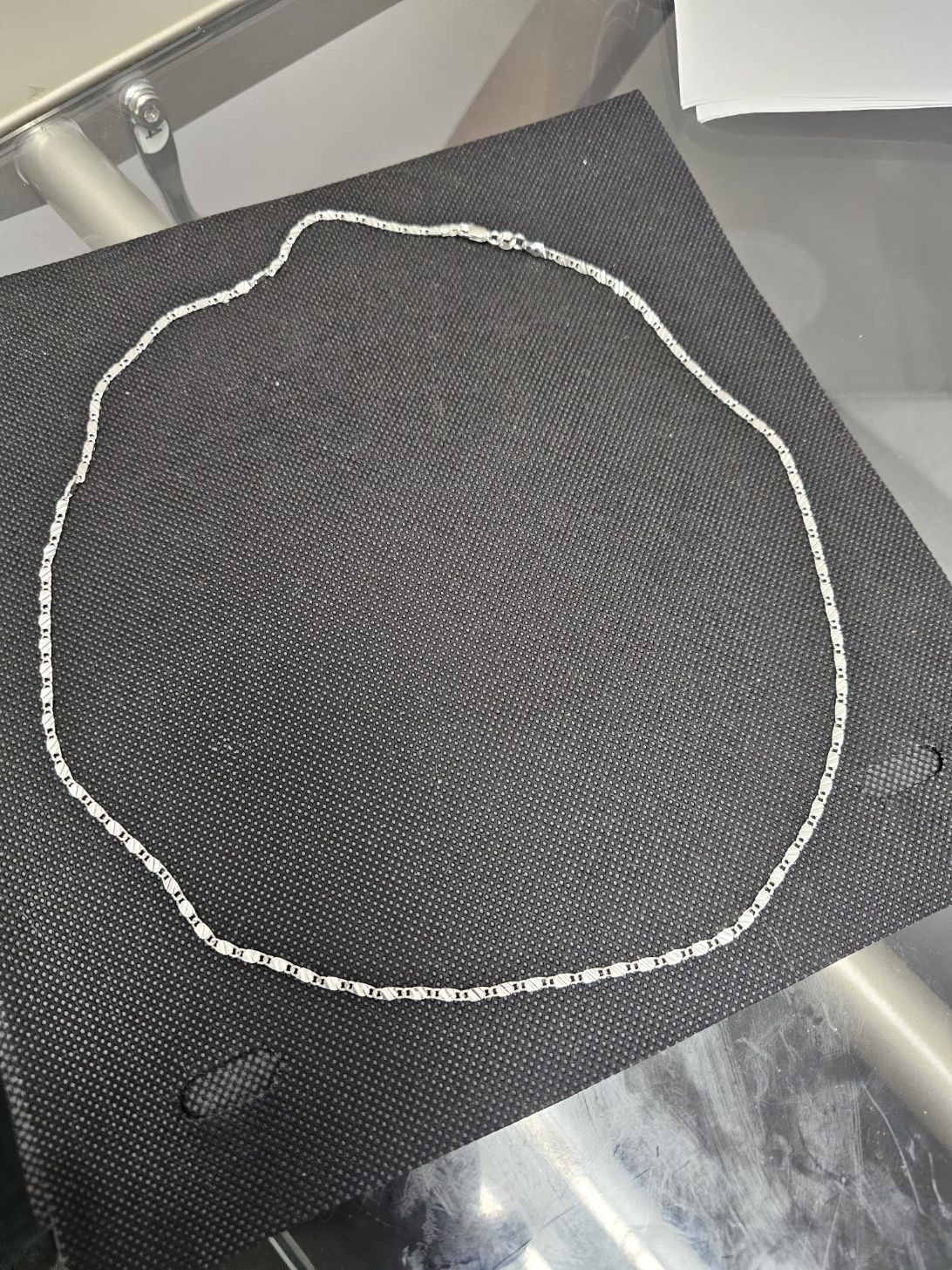 925 silver double link chain 22in