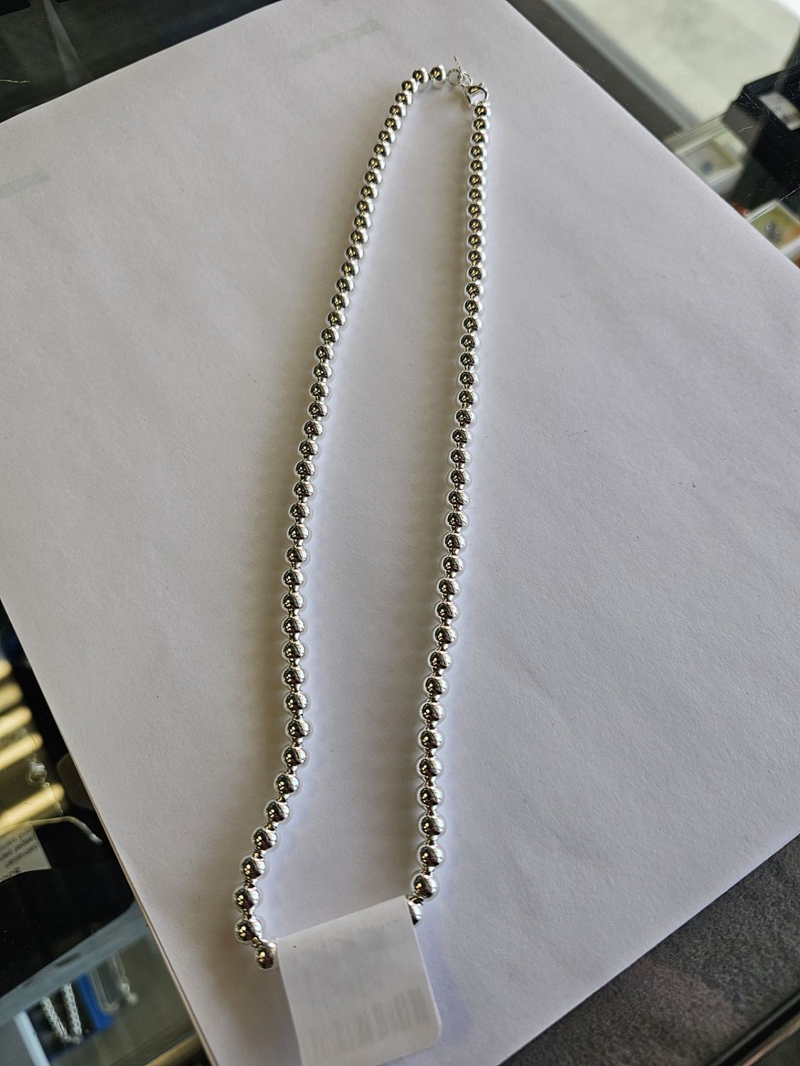 925 silver bead necklace
