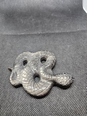 Silver sheen obsidian snake