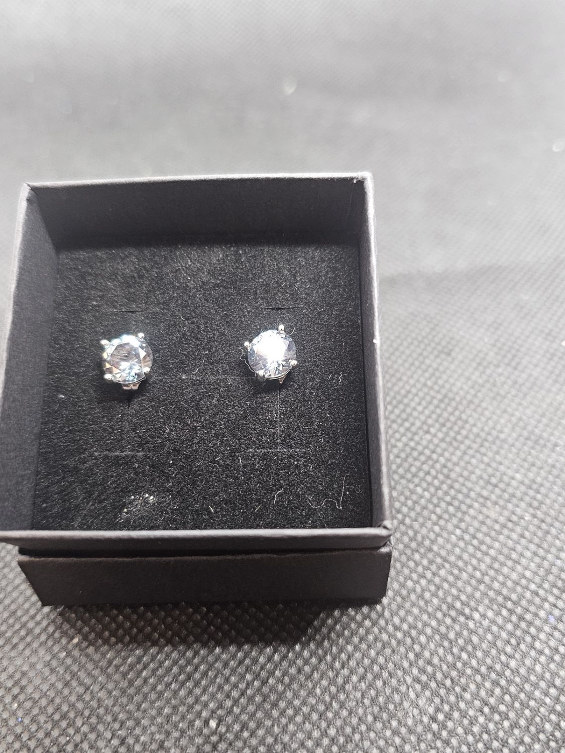 925 blue topaz lab earrings