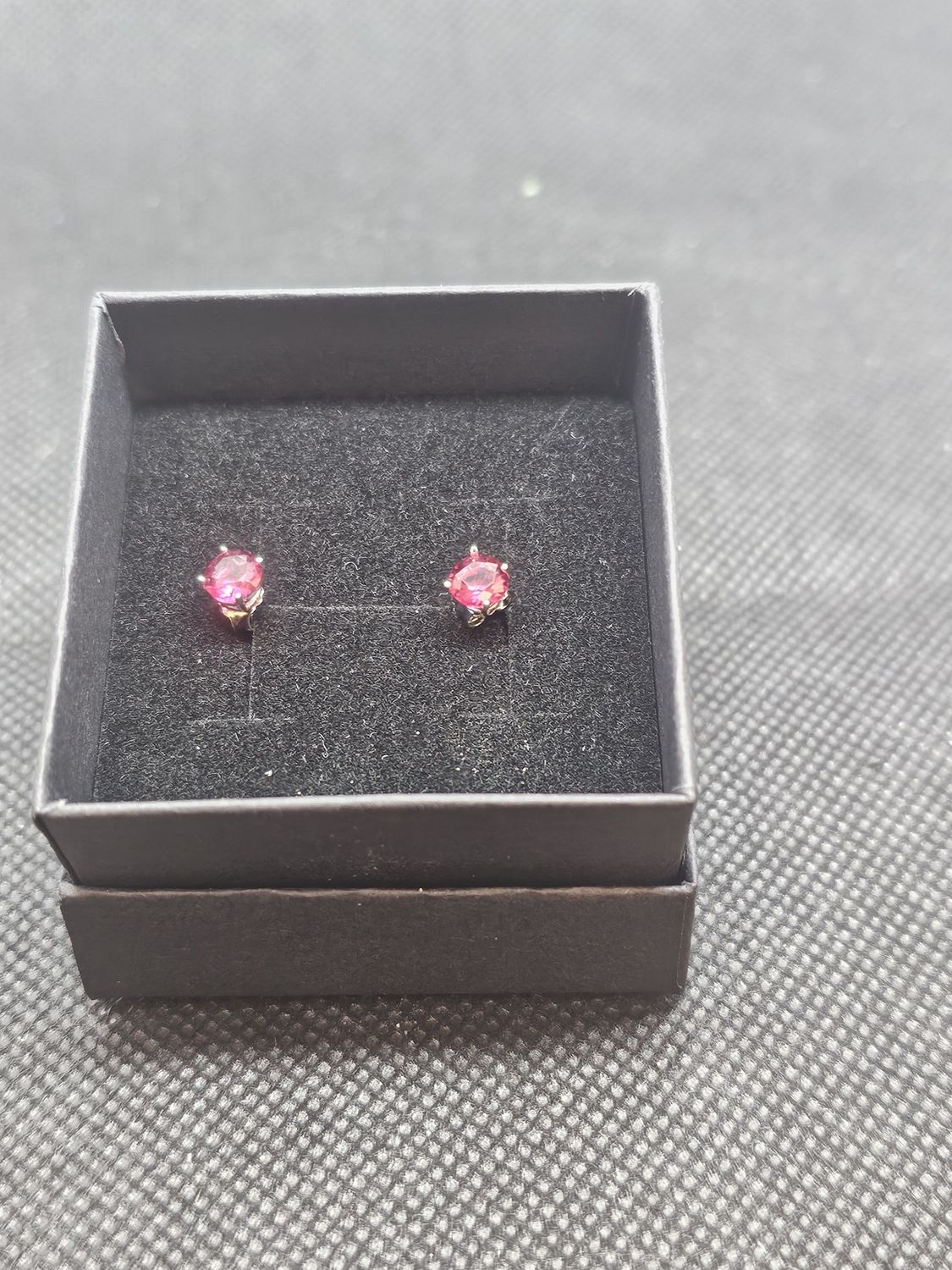small lab ruby 925 earrings