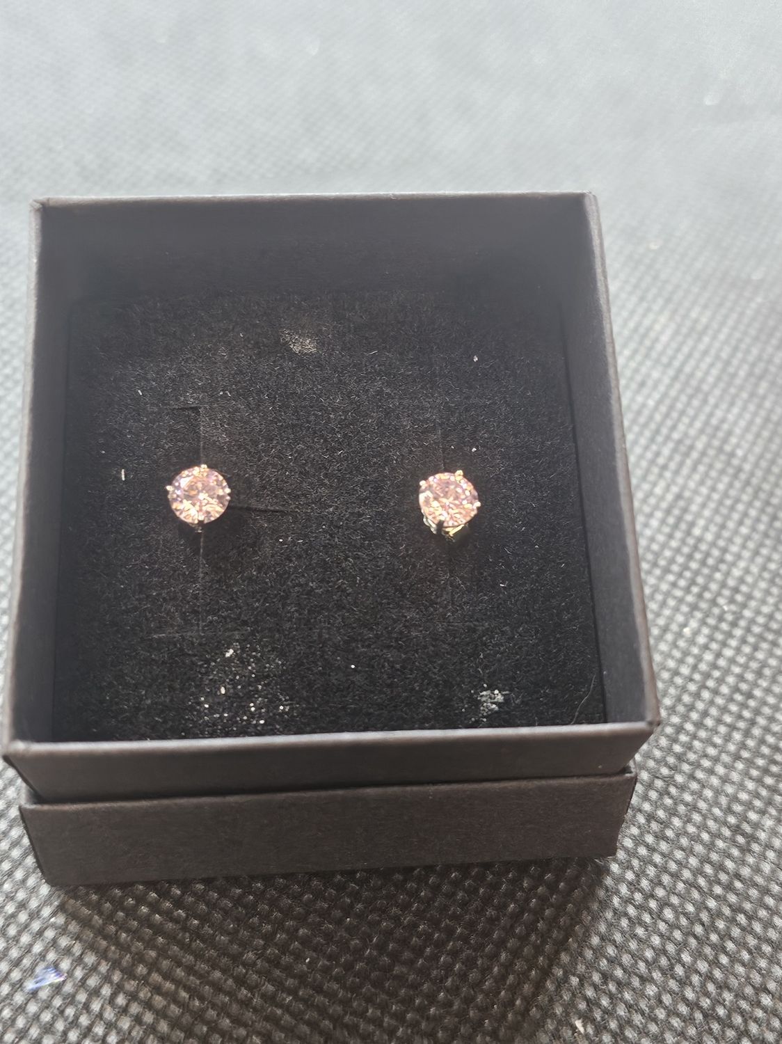 lab 925 pink sapphire round earrings