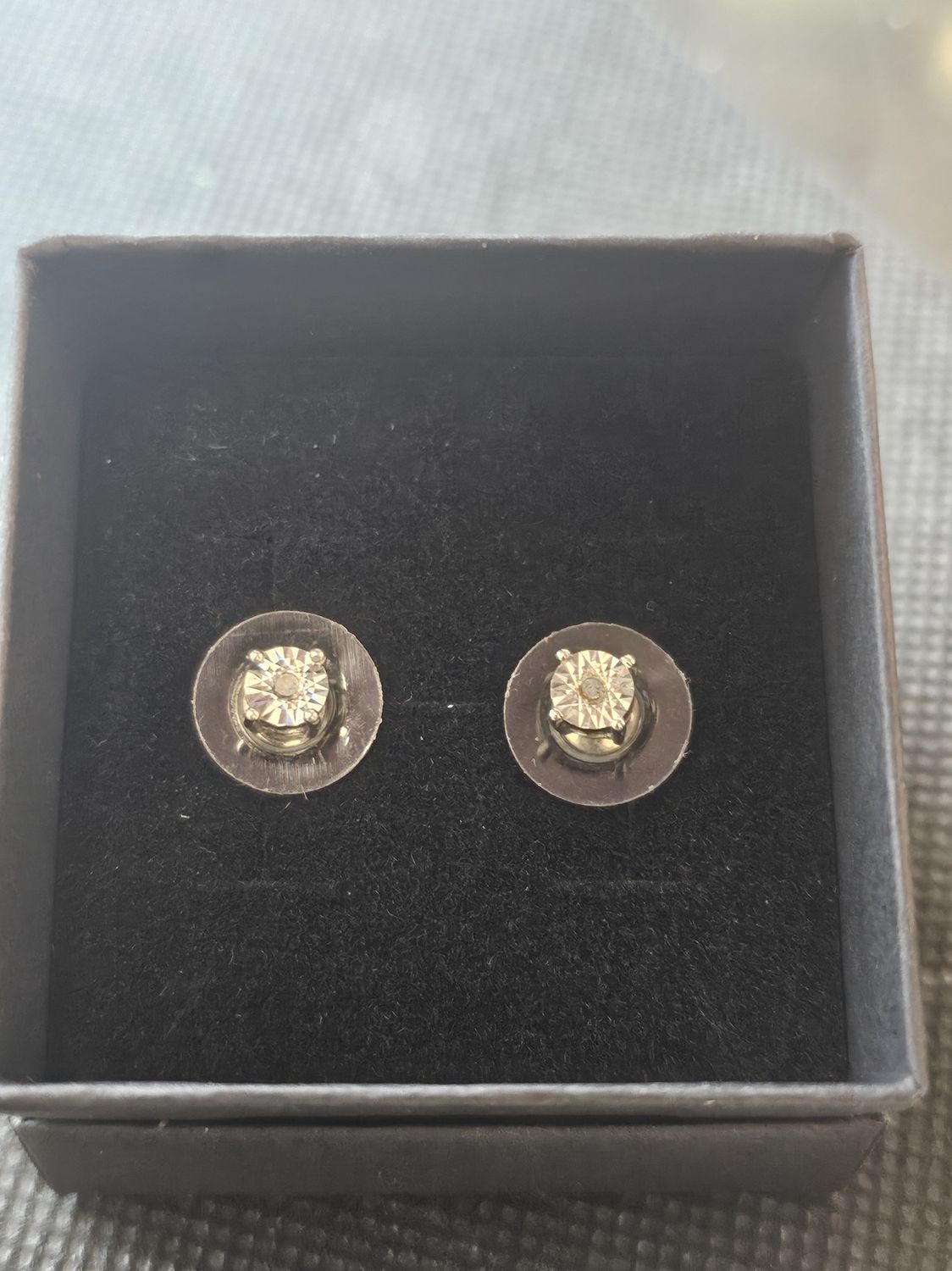 diamond chip 925 earrings