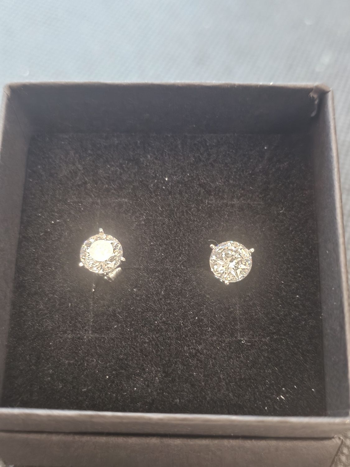 simulant lab diamond 925 round earrings