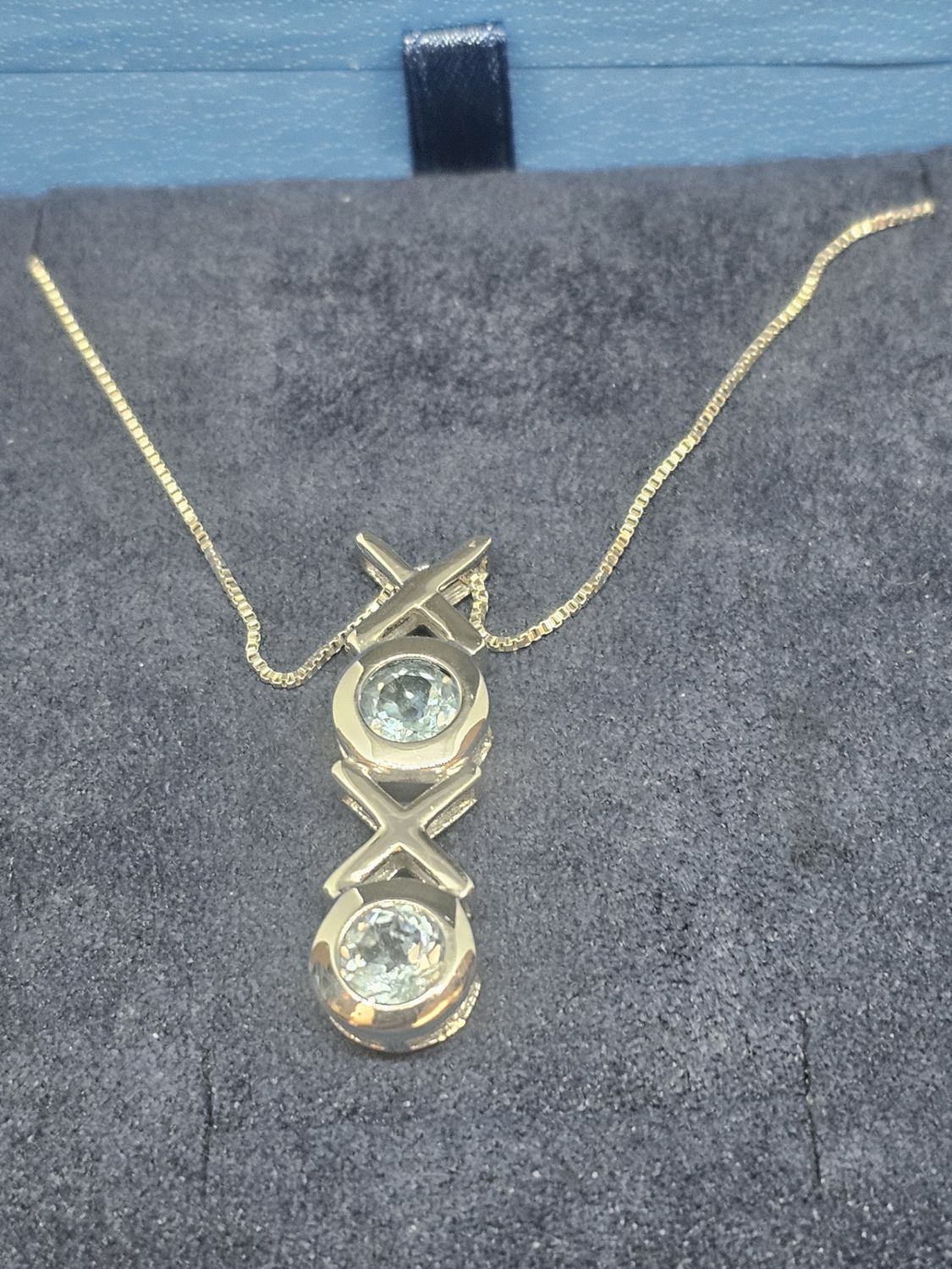 Brazilian blue topaz necklace