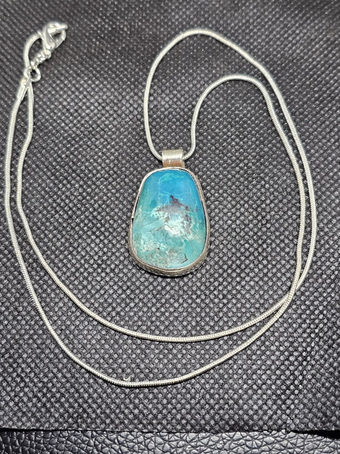 chrysocolla turquoise in silver