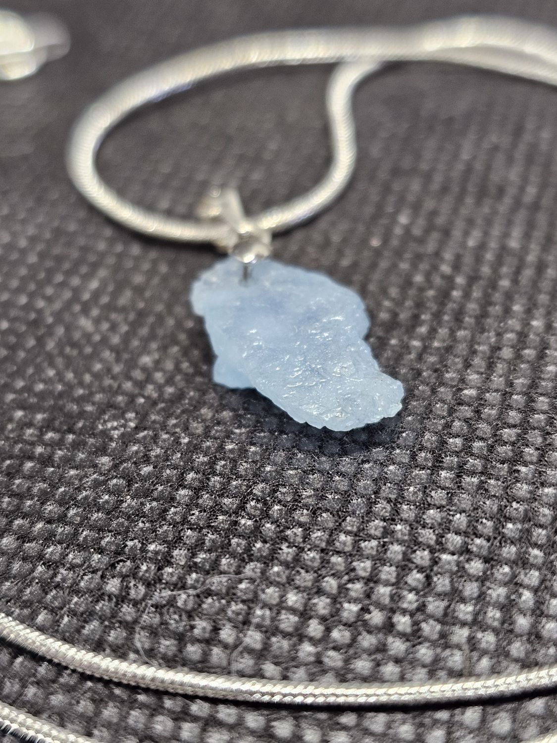 small blue aqua necklace