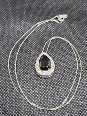 pear coco quartz necklace