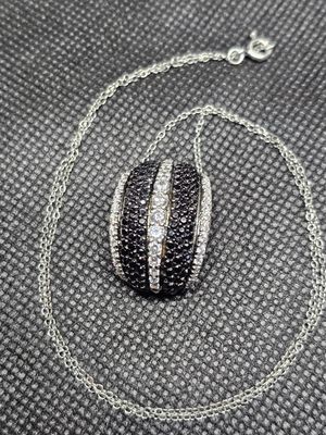 large black spinel necklace