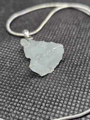 large smoky aqua necklace