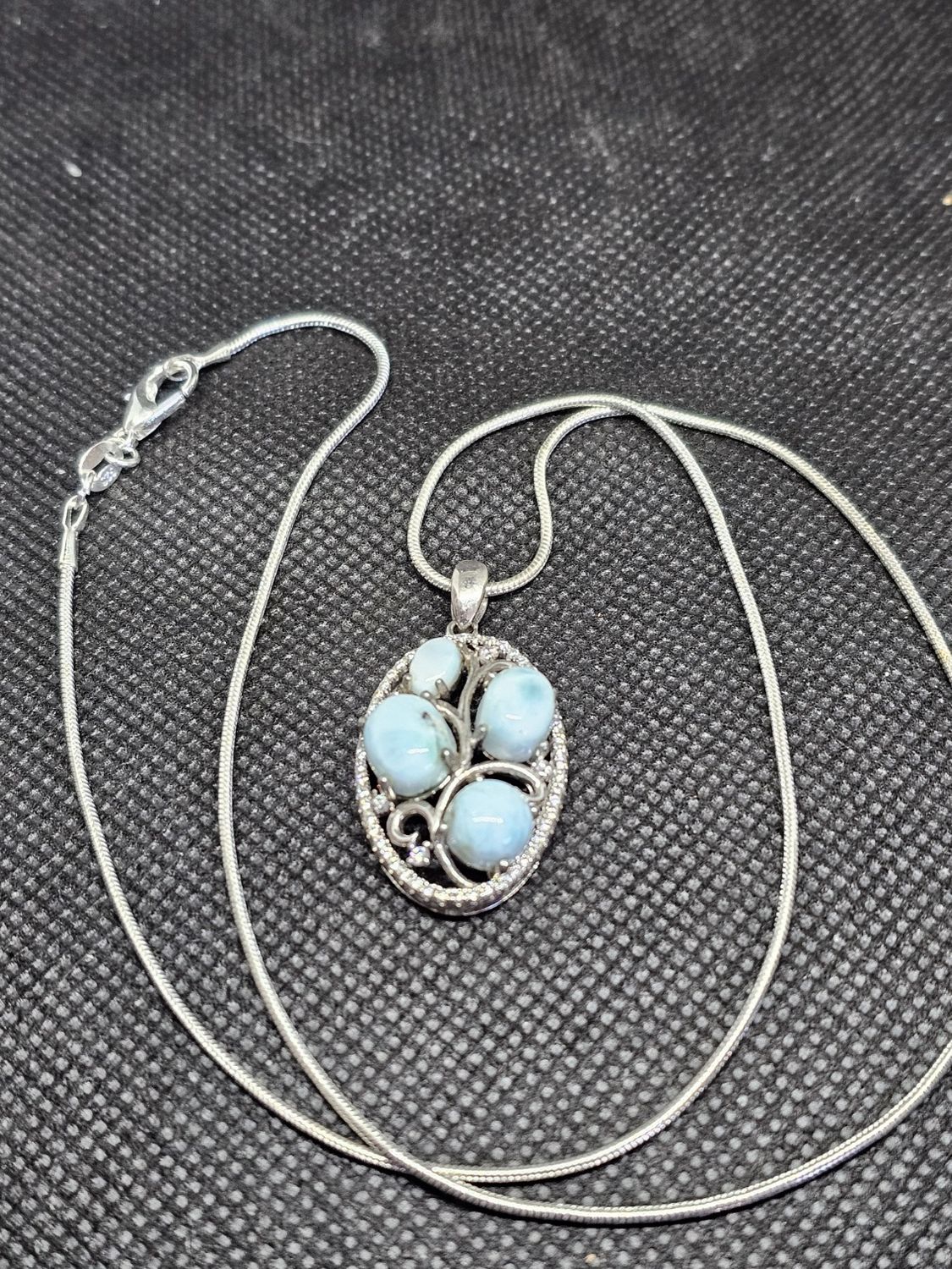 4 stone larimar necklace
