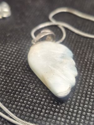 larimar blue wing necklace