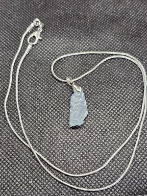 medium light blue aqua necklace
