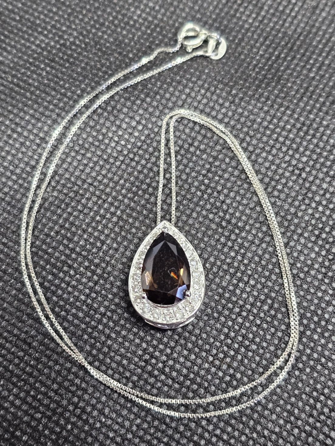 large natural pear smoky quartz