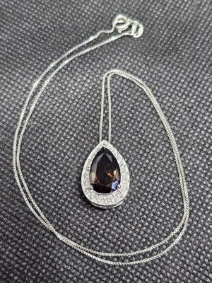 large natural pear smoky quartz