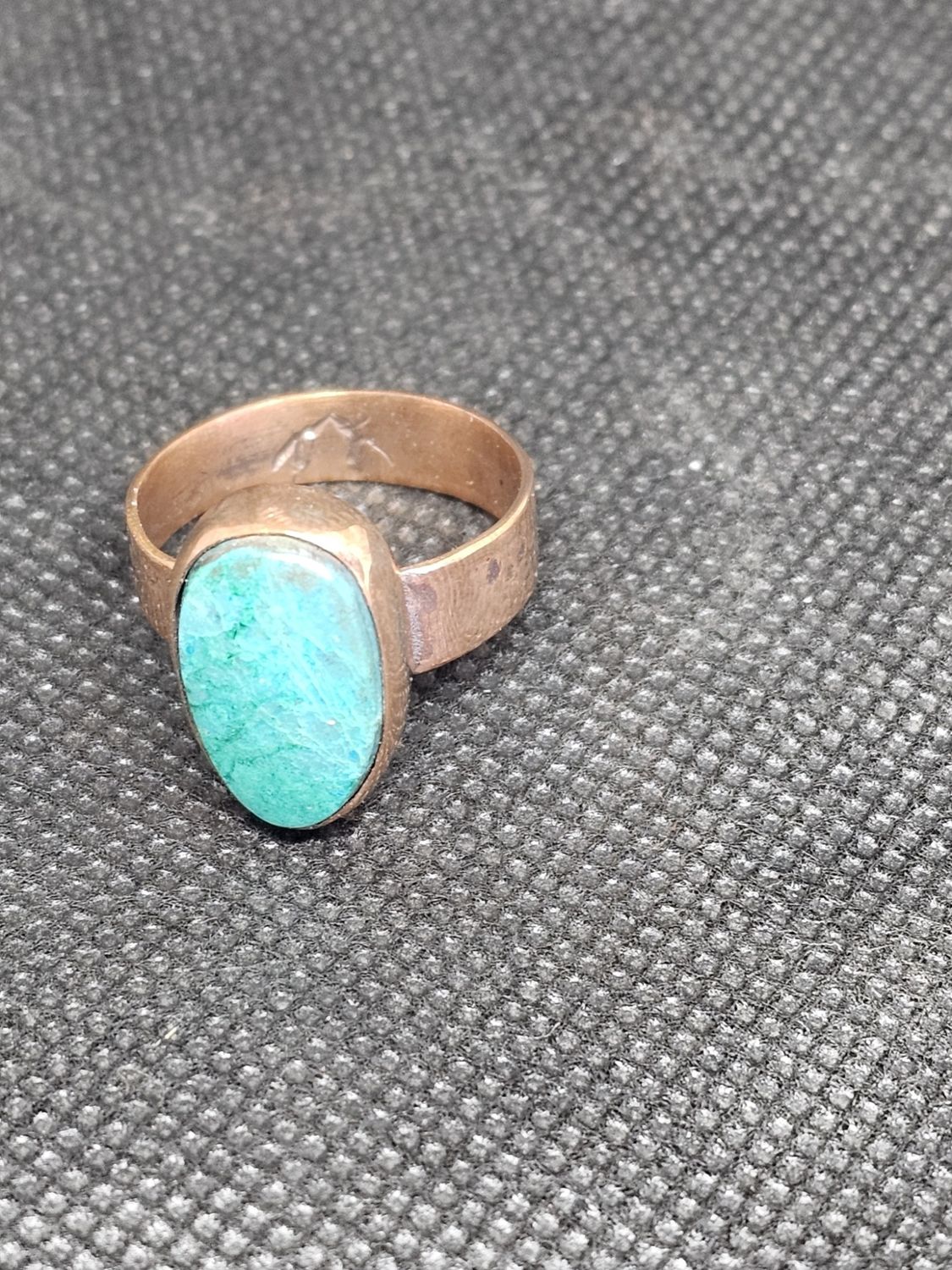 copper and turquoise ring size 8.5