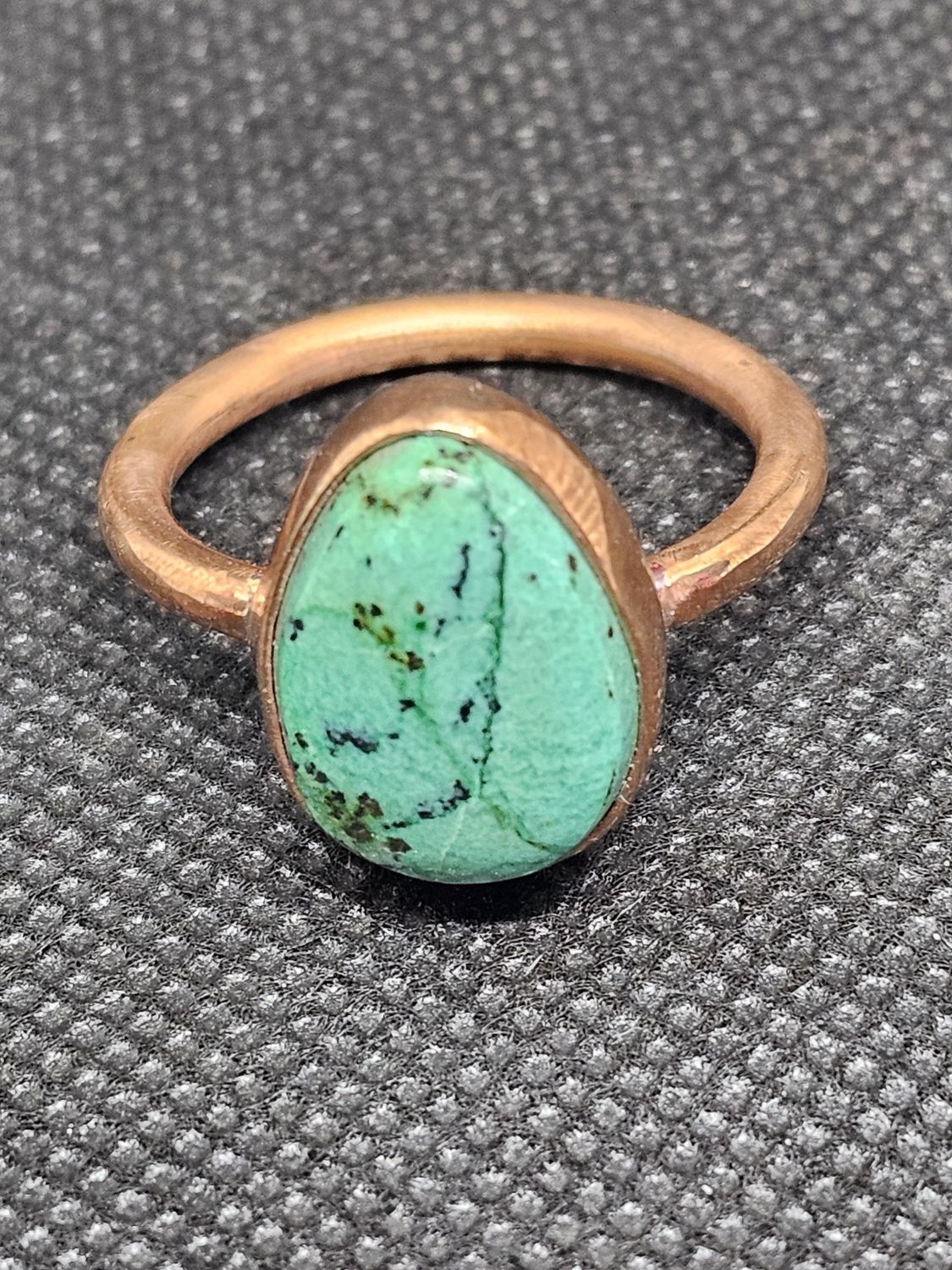 10.5 copper turquoise ring