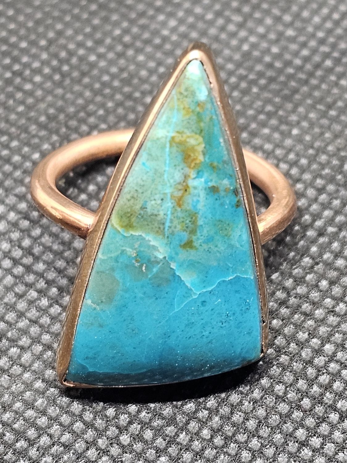 11 copper turquoise ring