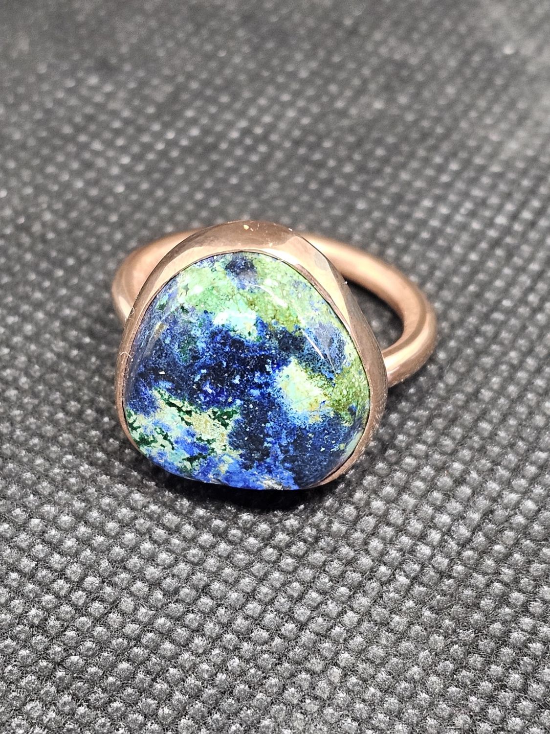 8.5 copper azurite ring