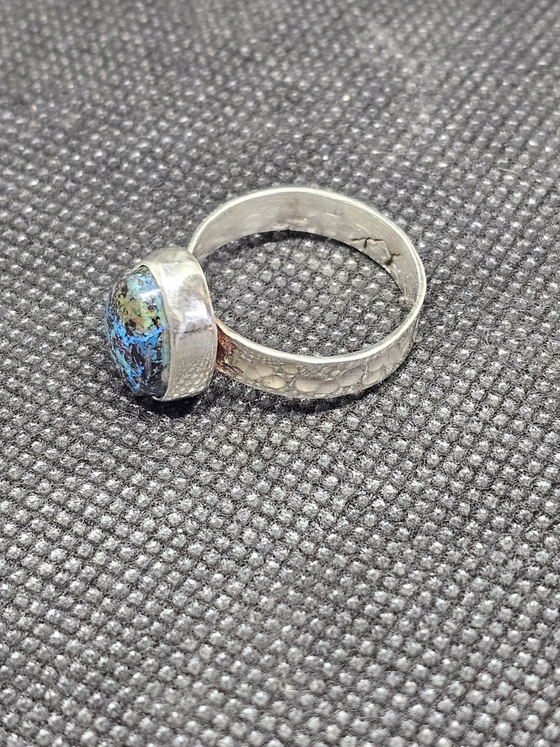 #1 silver turquoise size 8