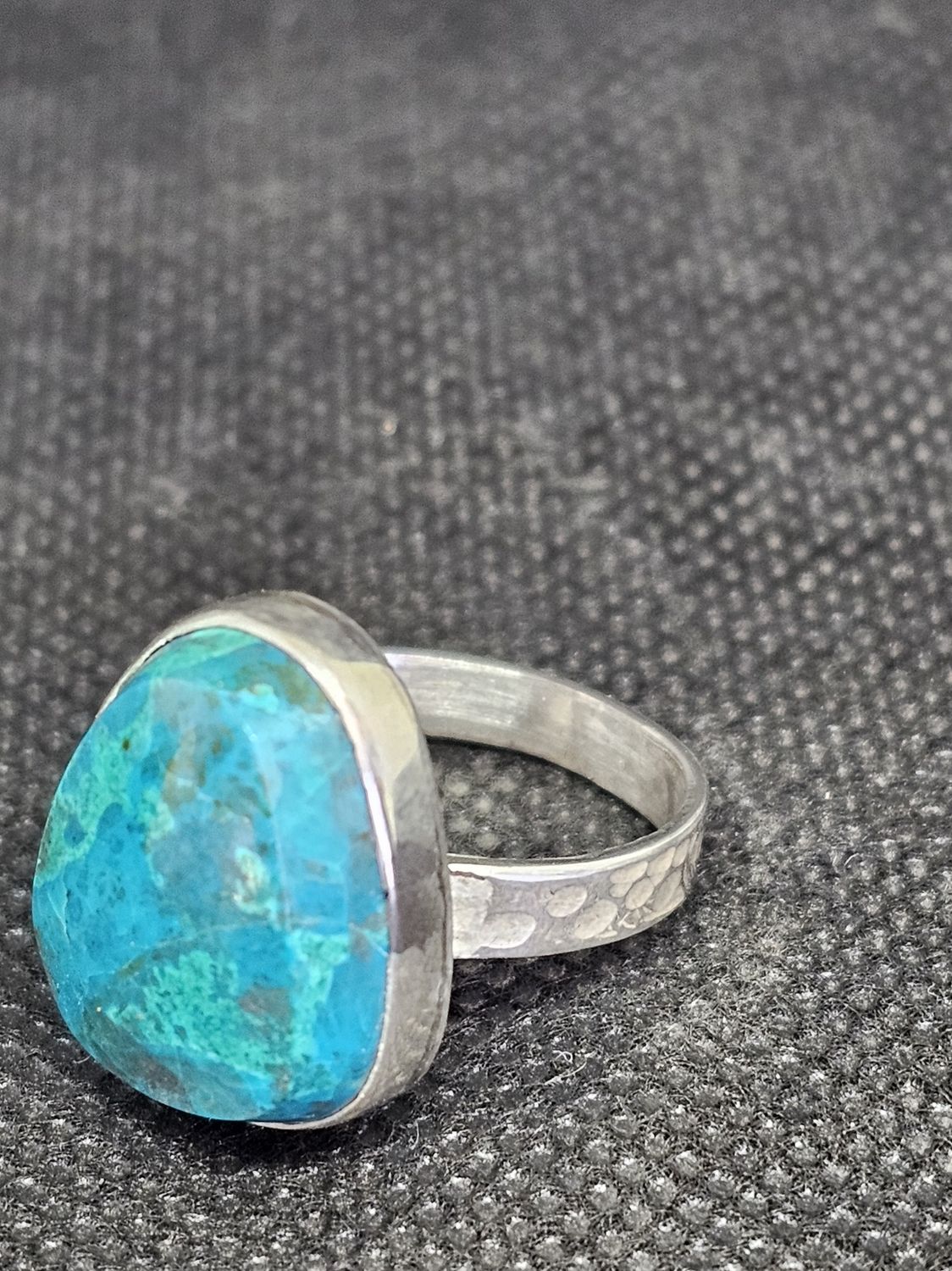 #9 silver turquoise size 8