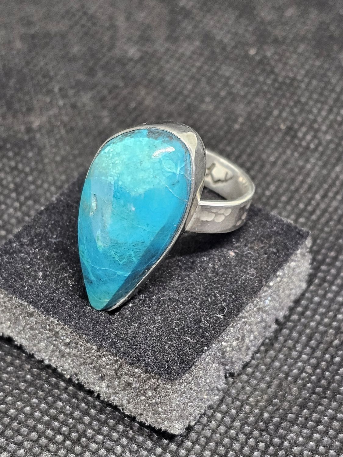 #7 silver turquoise size 8.5