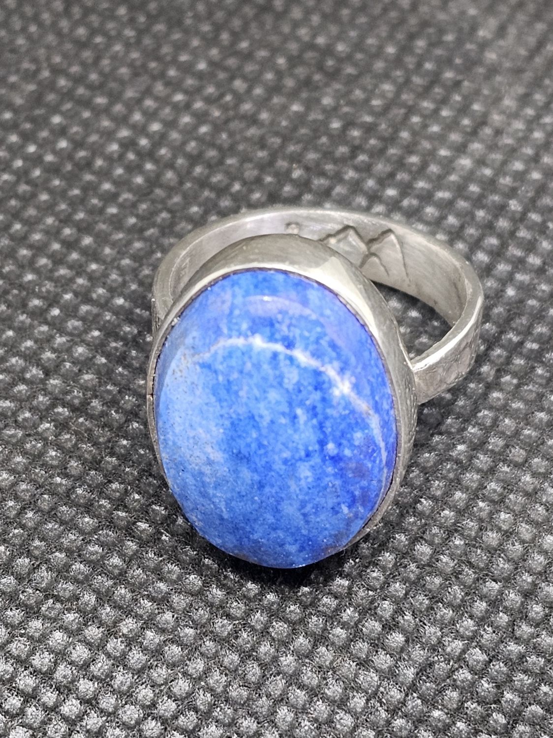 #10 silver lapis size 7