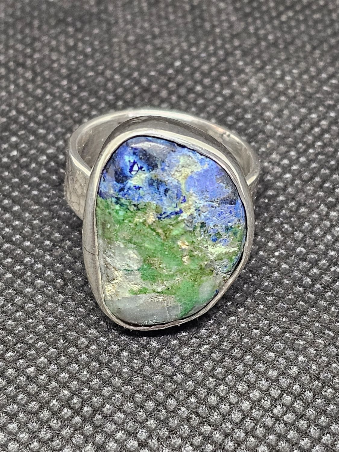 #11 silver azurite chrysocolla size 8