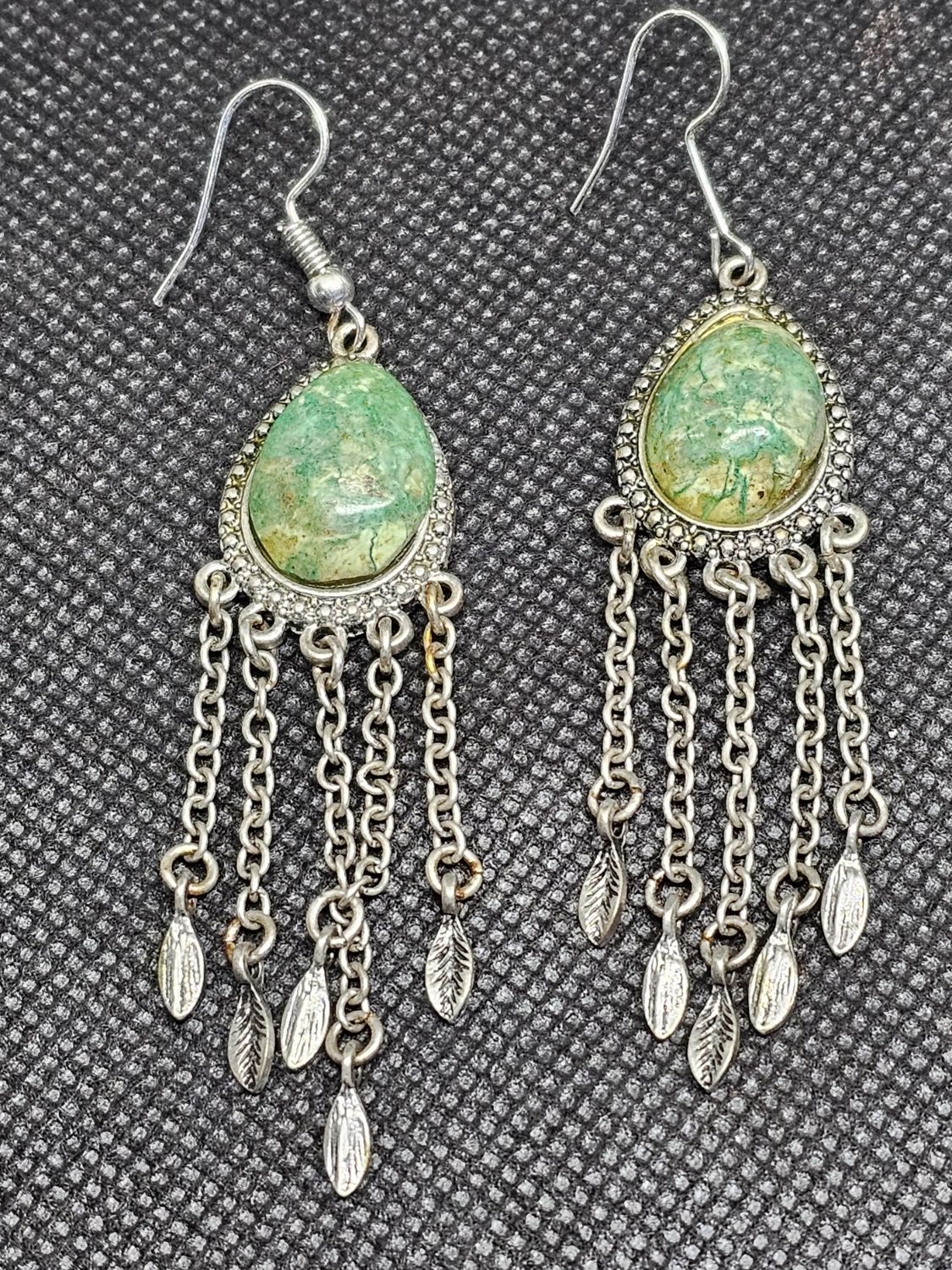 silver turquoise earrings lg