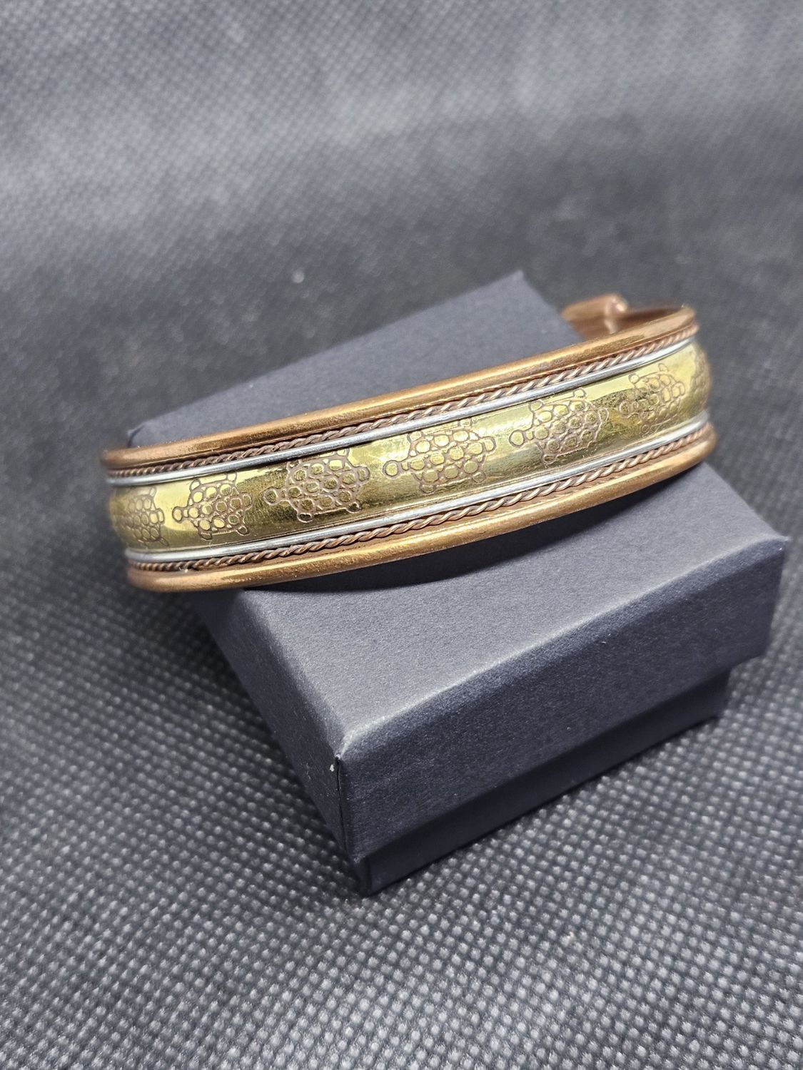 copper two tone bracelet